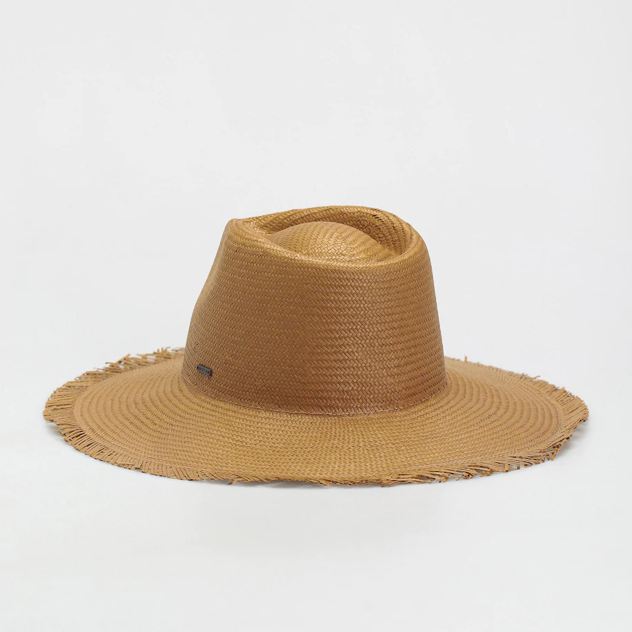 Gotstyle Fashion - Brixton Hats Jo Straw Frayed Fedora - Copper