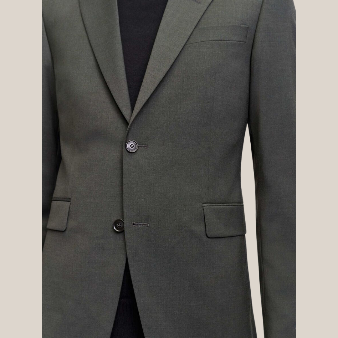 Gotstyle Fashion - Tiger Of Sweden Blazers Solid Wool Blazer - Dark Olive