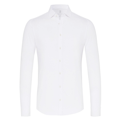 Gotstyle Fashion - Desoto Collar Shirts Basic Jersey Shirt with Kent Collar - White