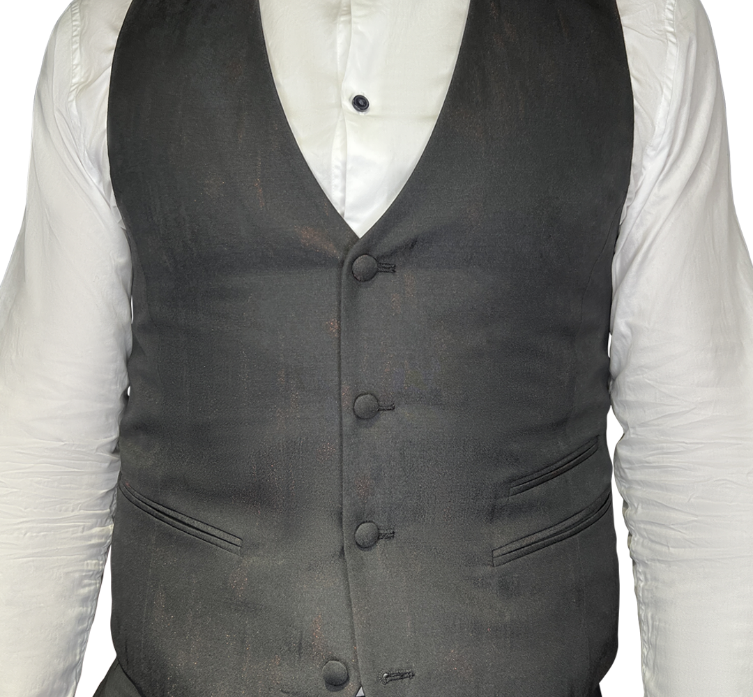 Gotstyle Fashion - Digel Vests Patterned Slim Fit Ceremony Vest - Black