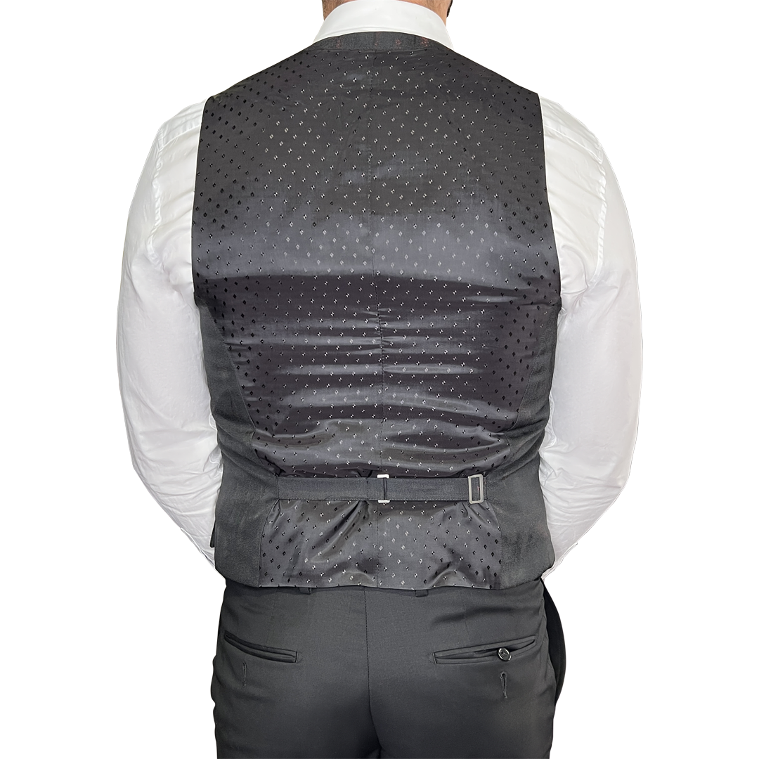 Gotstyle Fashion - Digel Vests Patterned Slim Fit Ceremony Vest - Black