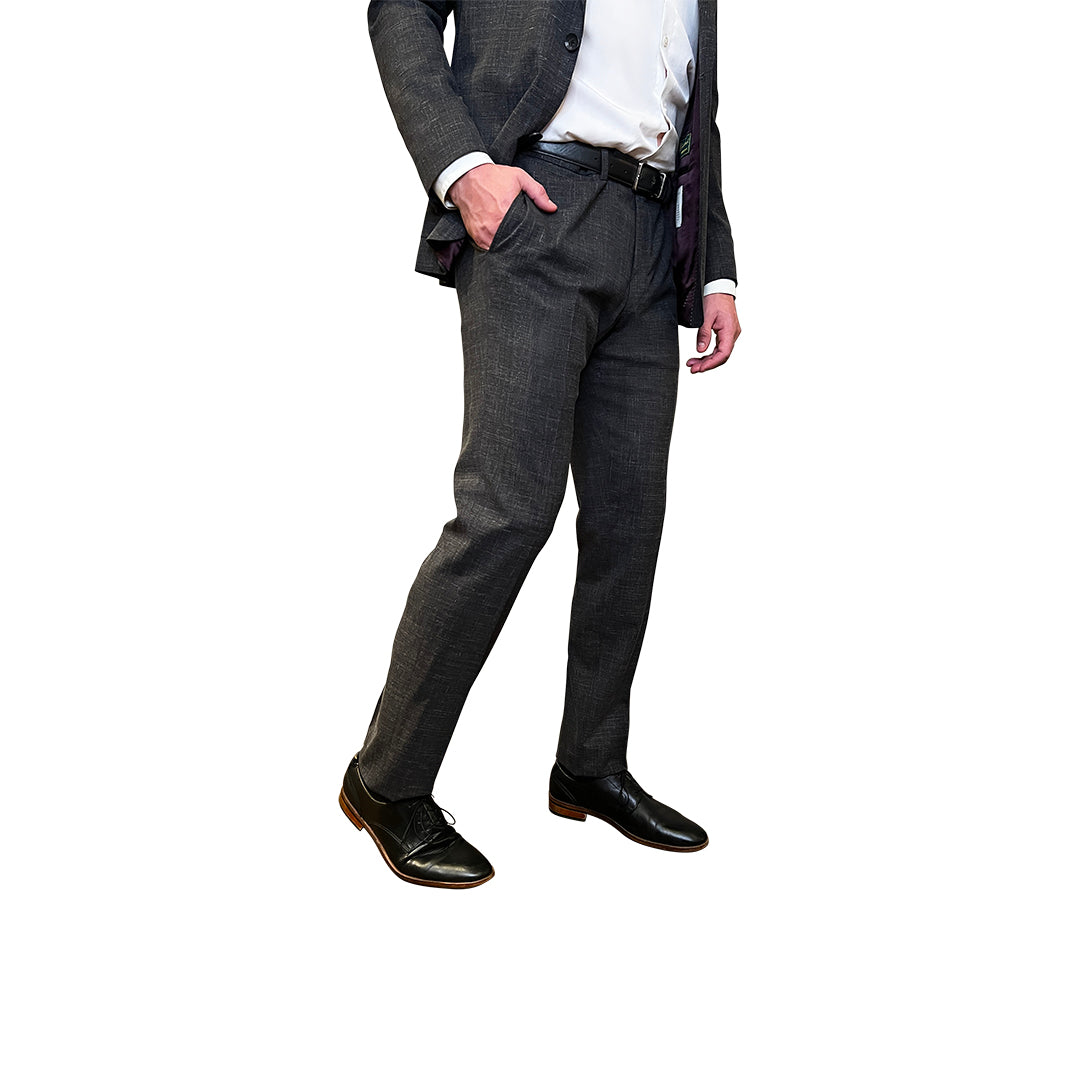 Gotstyle Fashion - Jack Victor Suits Patch Pocket Heathered Suit - Charcoal