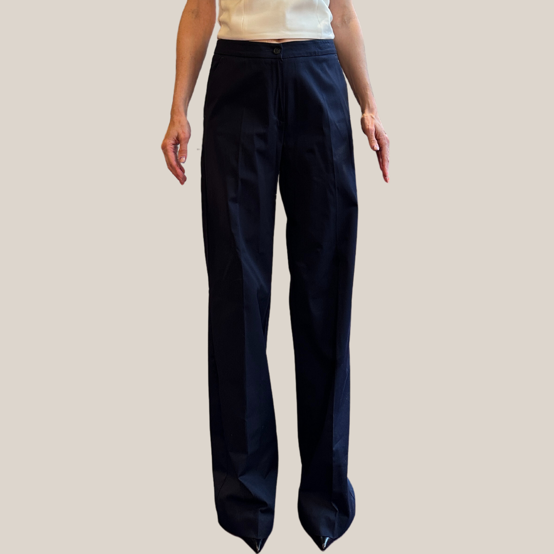 Gotstyle Fashion - Normeet Pants Wide Leg Cotton Pants - Navy