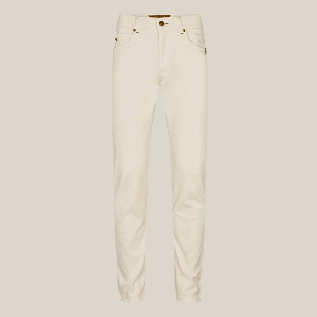 Gotstyle Fashion - Sand Pants Recycled Cotton Mix 5-Pocket Twill Chino - Off-White