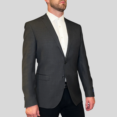 Gotstyle Fashion - Jack Victor Suits Patch Pocket Heathered Suit - Charcoal