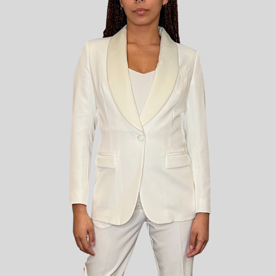 Gotstyle Fashion - Normeet Blazers Shawl Collar Blazer - White