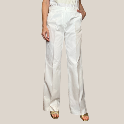 Gotstyle Fashion - Normeet Pants Wide Leg Cotton Pants - White